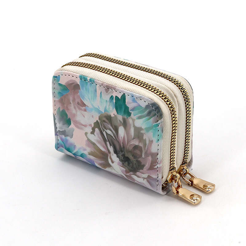 2025 New Chinese Style Holder Women, Large Capacity, Multiple Slots, Multifunctional Zipper Coin Purse, Anti-Degaussing Card Sleeve for Women