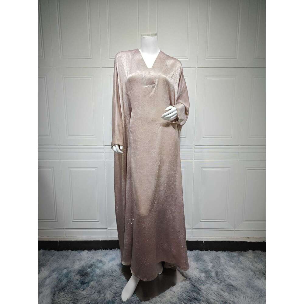 Mq180 Muslim Modest Women's Clothing Arab Fashion Abaya Exquisite Rhinestone Pullover Robe B5