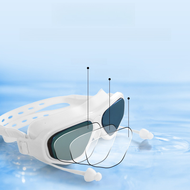 Colorful Coated Anti-Fog HD Non-Tightening Simple Fashion Style Non-Prescription Electroplated Swimming Goggles Factory