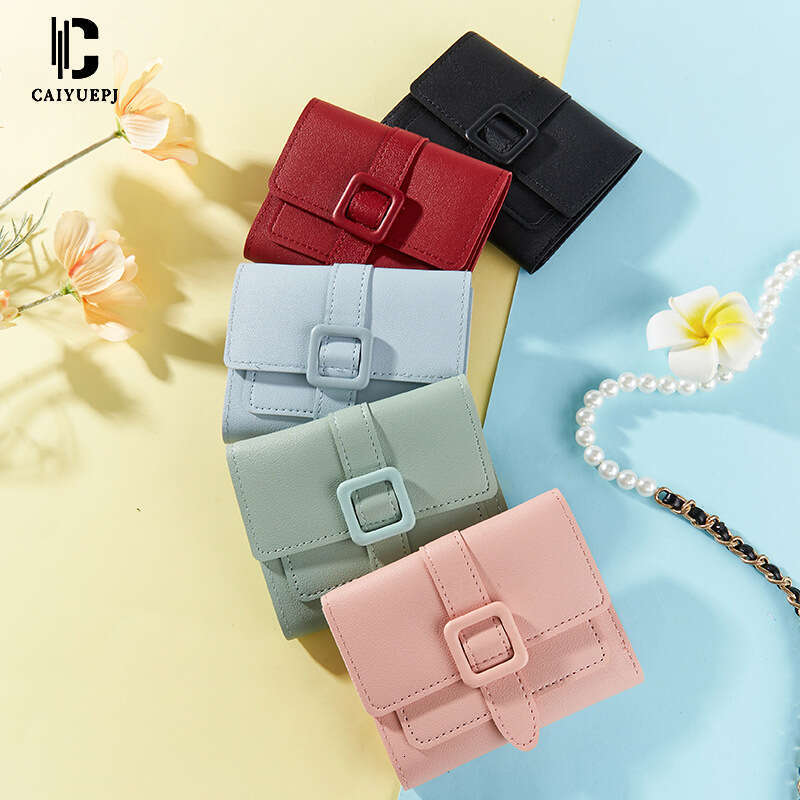 New Short Solid Color Card Holder Spring Women's High-end Wallet Coin Purse