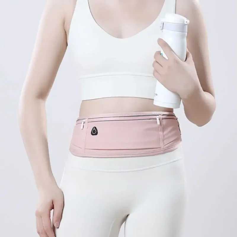 Unisex Outdoor Marathon Running Reflective Waist Bag Elastic Water Bottle Sports Waist Bag Large Capacity Anti-Theft Phone Bag W250604