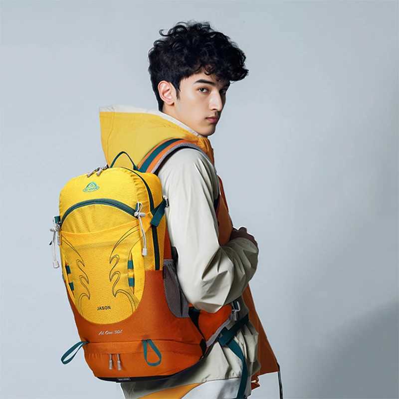 30L Hiking Backpack for Men Women Lightweight Travel Camping Backpacks with Rain Cover Trekking Climbing Bag W250603