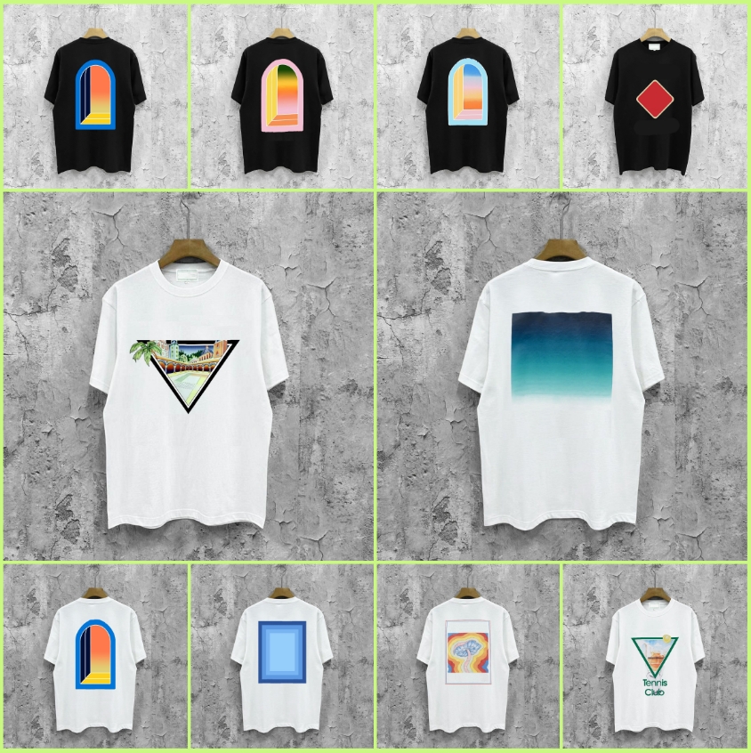 Brand mens designer t shirt men tshirt luxury mens tees summer round neck sweat absorbing short sleeves Casas blanca tshirts