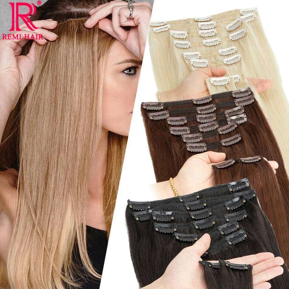 Vieamese 100% Real Human Weaving Straight Clip-In Hair Extension Weft for Women to Add Volume