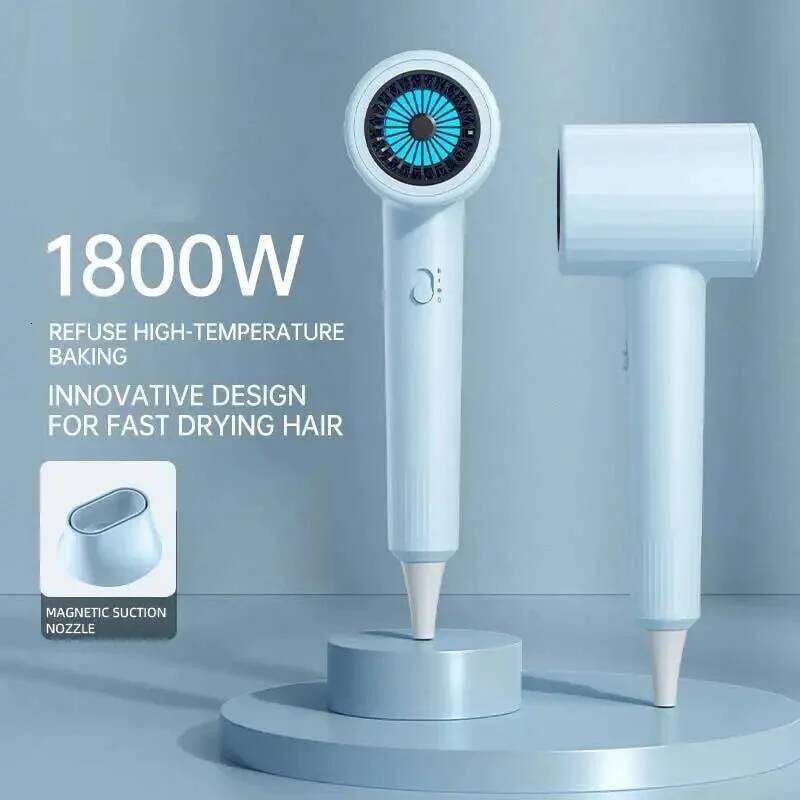 Hair Dryer, High-Speed Electric Turbine Airflow, Low Noise, Constant Temperature And Quick Drying Wind Speed 62M/S1800wquick Dry