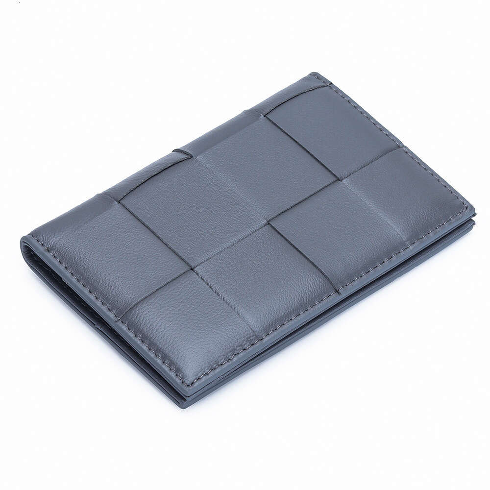 High-end Sheepskin Holder Women's New Fashion Woven Passport Cover Multi-functional Document Organizer Wallet