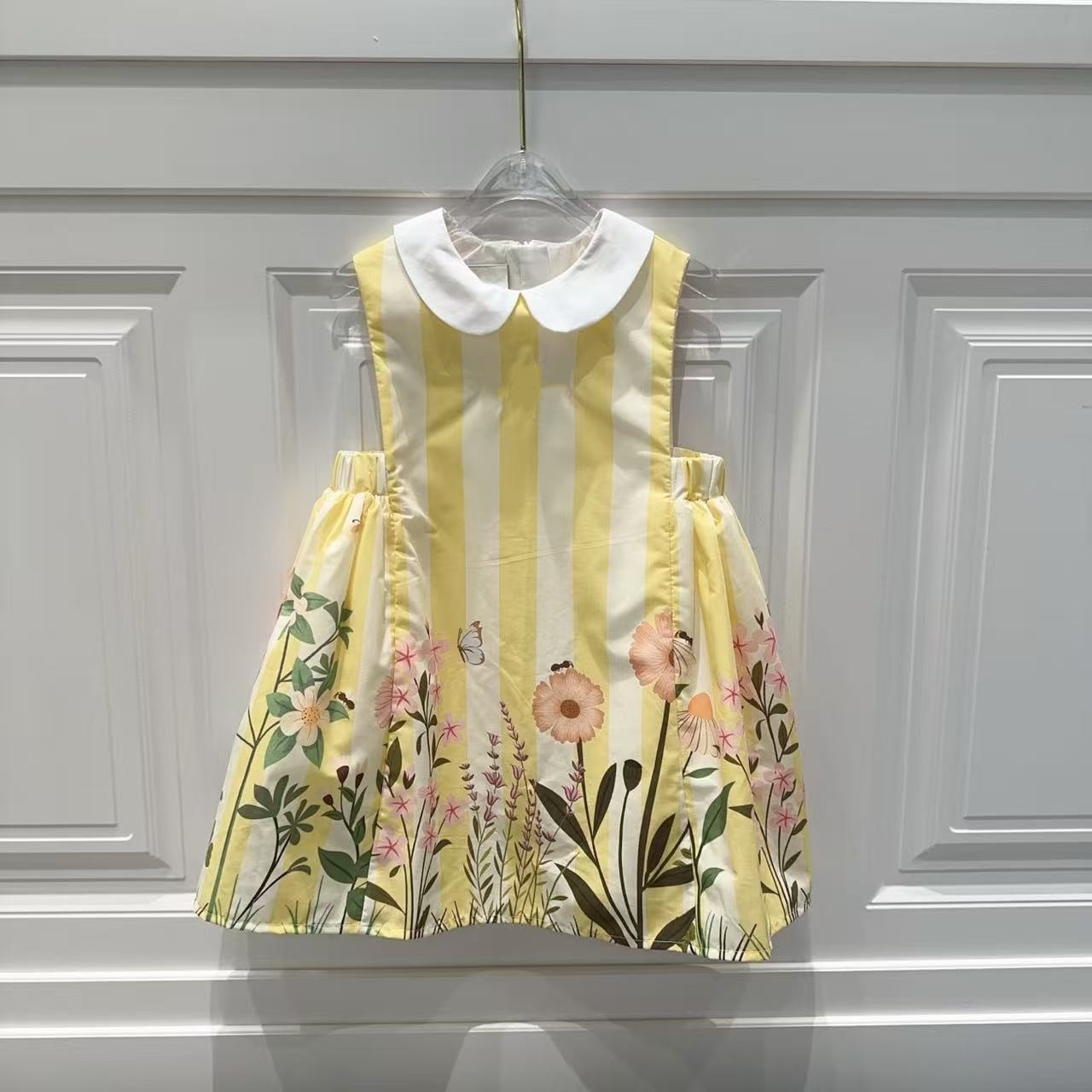 new Designer Fashion Baby Girl summer Children Short sleeve beautiful dress girl skirt Children's clothing kids size 80-160