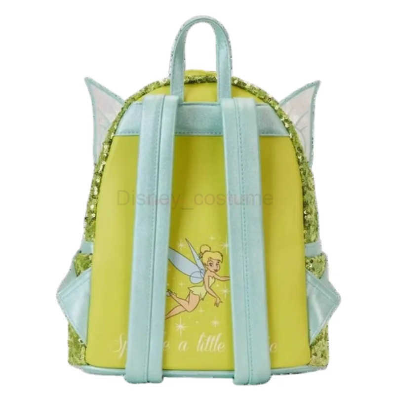 Disney New Loungefly Tinker Bell Sequined Mini Backpack For Girls Casual Backpack Exquisite Fashionable Creative Surprise Birthday Gift X2506041