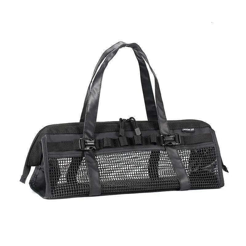 Women's Bags Designer ISE MOUNT Outdoor Stake Thick Rubber Mesh Portable Large Capacity Sundries Storage Bag Floor Peg Storage