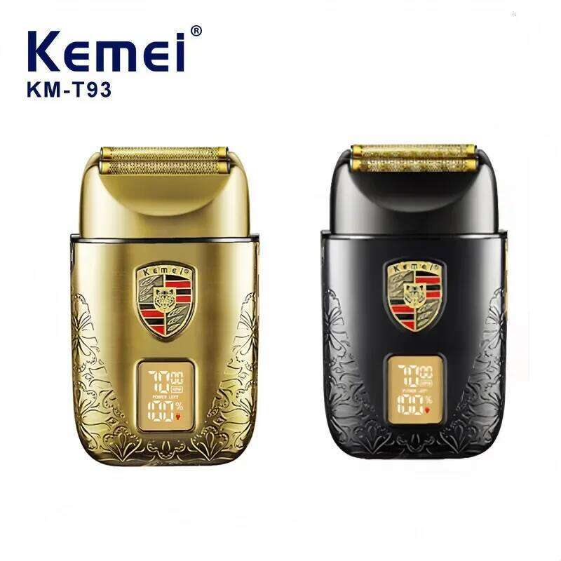 Kemei Km-T93 Portable Men's Electric Shaver, Fast Charging Dry Wet Dual Shaving, Long Endurance Flexible Blade Mesh