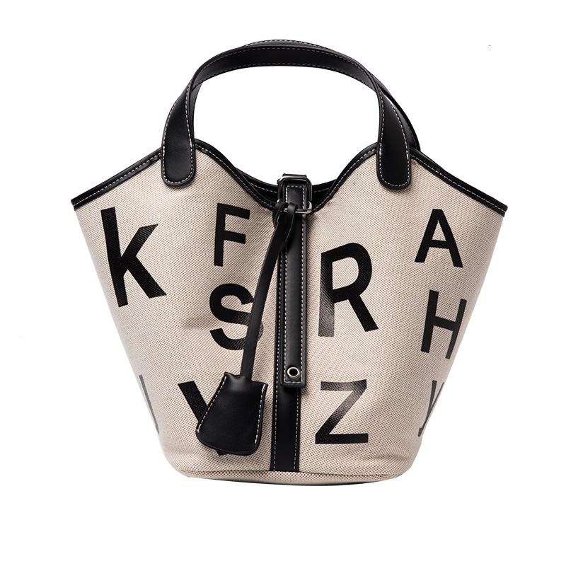 designer Large Capacity Knitted Bag Bucket Simple Letter Literary Tote Bag High Appearance Fashion Handbag Versatile Korean Style