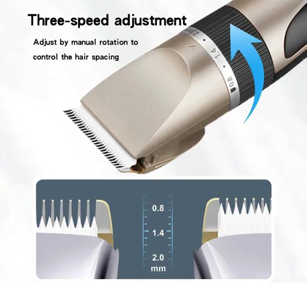 Professional electric barber clippers men barber beard trimmer rechargeable hair clippers ceramic blades hair trimmerXJ250604