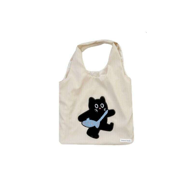 Summer New Large Capacity Handheld Shoulder Shopping Cute Cartoon Tote Underarm Crossbody Bag