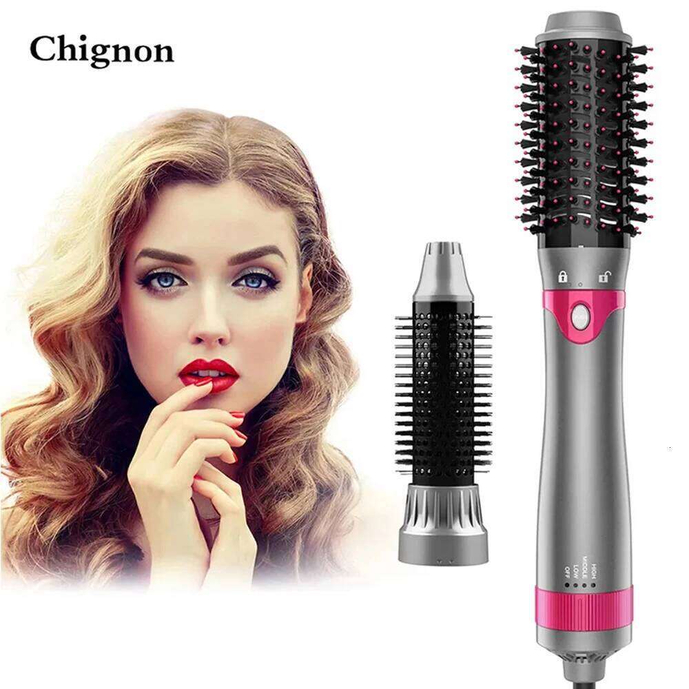 Interchangeable Multifunctional And Blower For Hot Air Brush Straightening Hine Curling Styling Hair Dryer