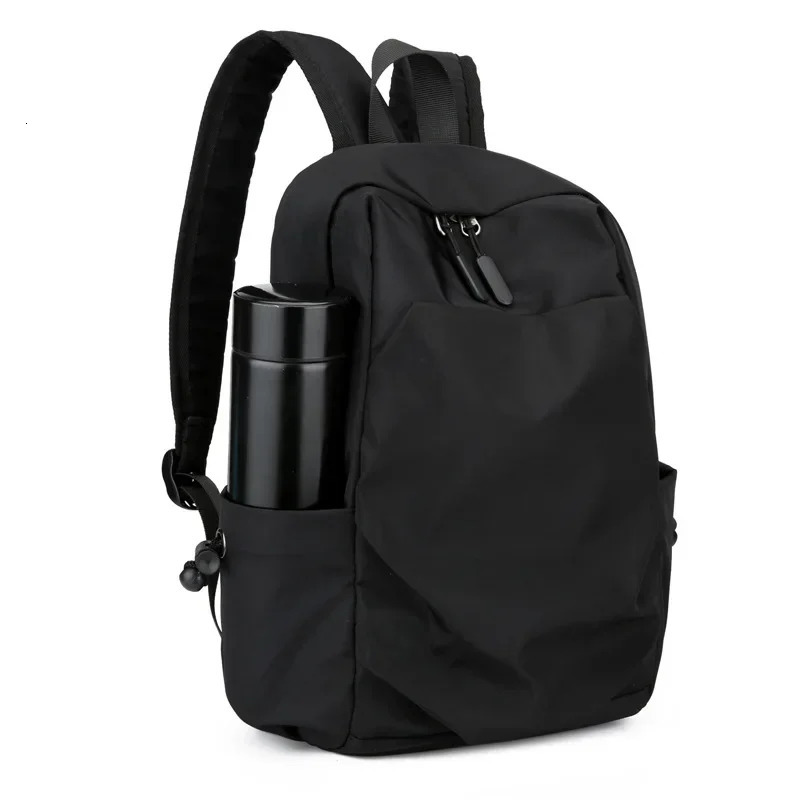 Mini Mens Backpack Fashion Small Black Shoulder School Bag for Man Canvas Waterproof Sports Travel Male Backpacks 250530