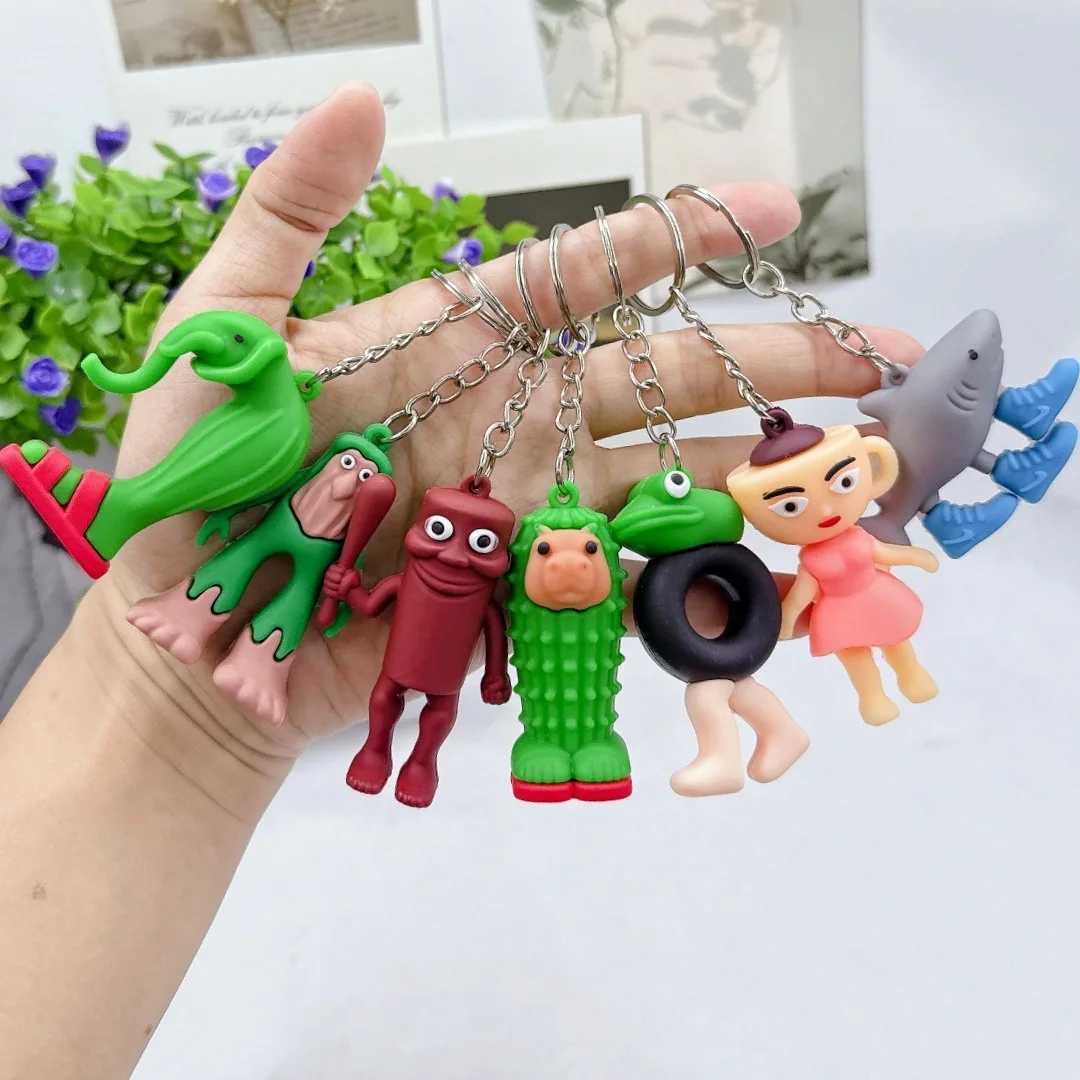 Tralalero Tralala Key Chain Anime Tungtung Sahur Brainrot Car Keys Ring Action Figures Toys Keychains Bags Pendant Decor Gift M250604