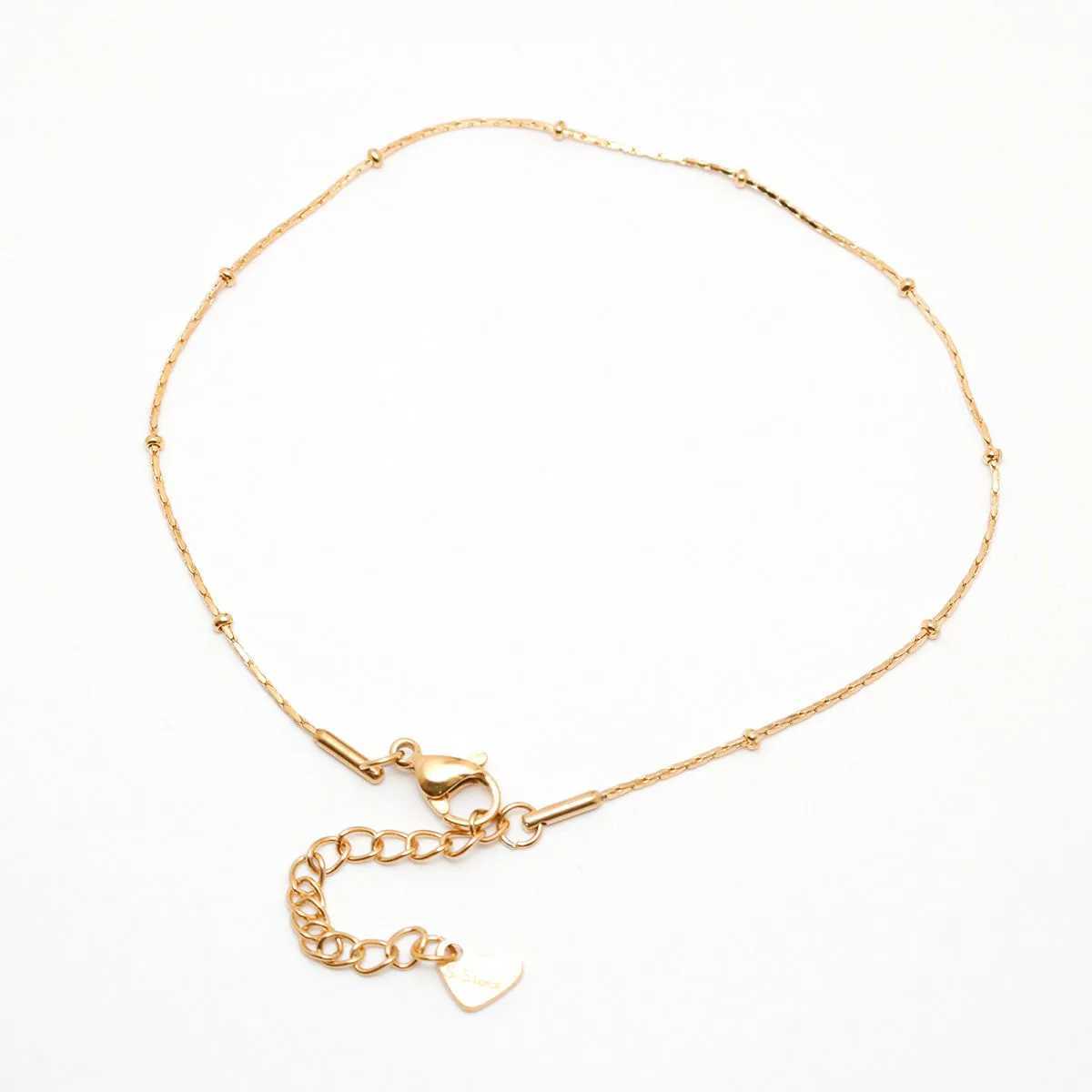 Fashion Stainless Steel Link Chain Anklet Gold Color Bracelet For Women Barefoot Beach Leg Chain Summer Jewelry Gift 23.5cm long W250604