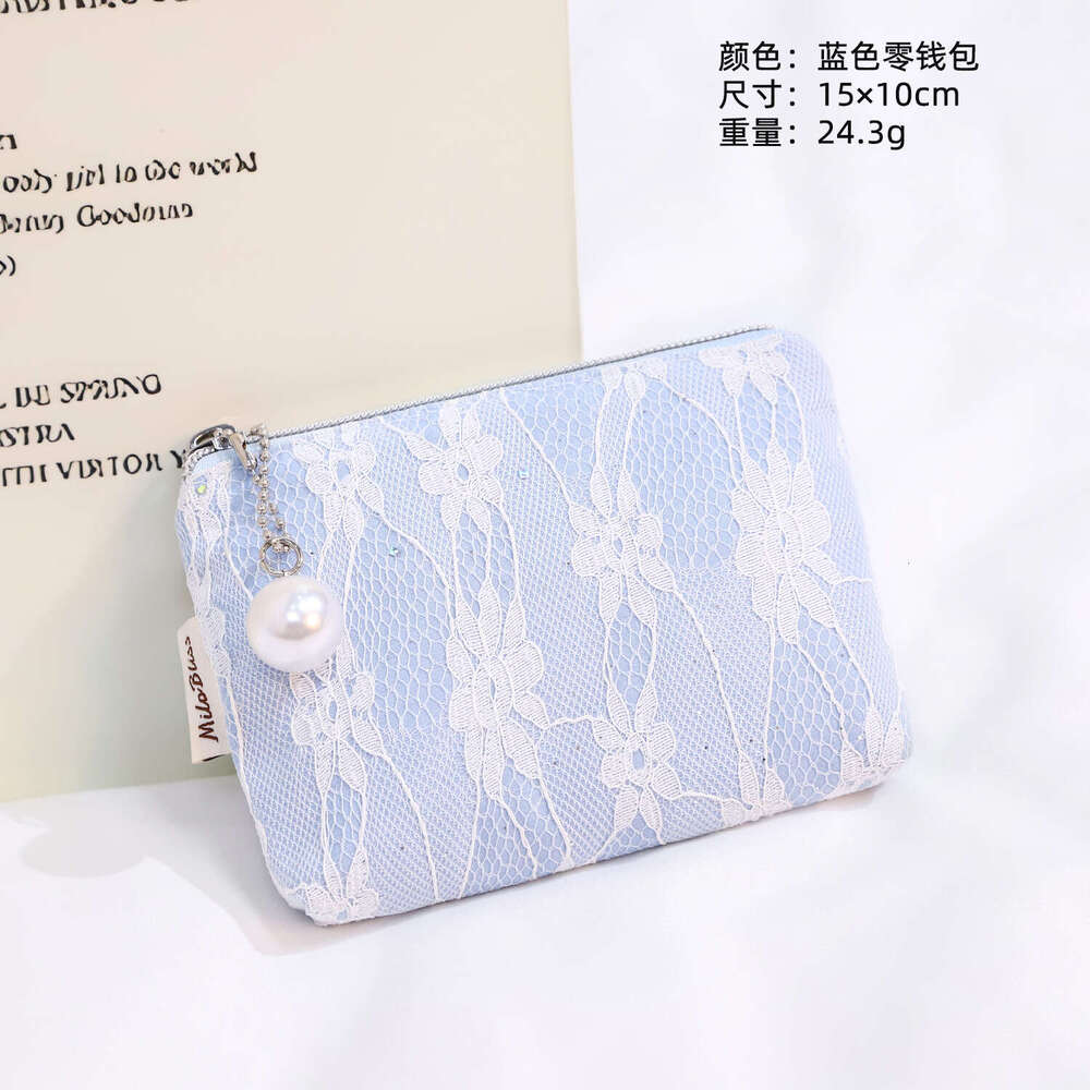 New Hot-Selling Jacquard Lace Pearl Cute Coin Purse High-End Small Mini Storage Bag