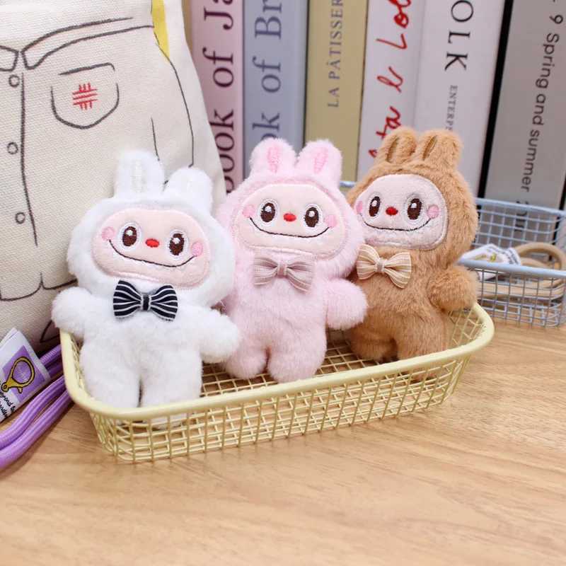 Cartoon Plush Labubu Cat Keychains For Women Y2k Bag Pendant Couple Car Key Chains Jewelry Gift Decoration Accessories W250604