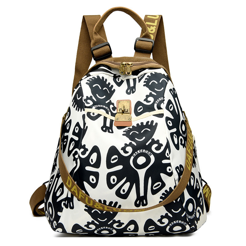 Free Shipping Korean Designer Bag Outdoors Style Backpack For Women New Fashion Travel Casual Outdoor Women's Backpack Large Capacity Printed Sch