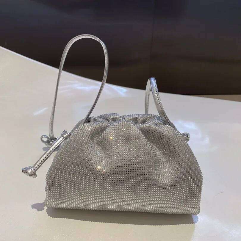 Hotsale Trendy Rhinestone Large Cloud Shoulder Clutch Purse Hobo Crossbody Bags For Women