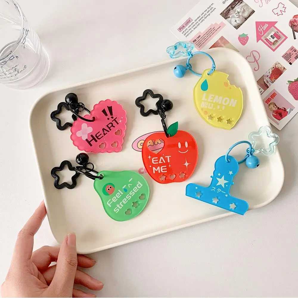 Cute Acrylic Fruit Shape Bag Pendant Backpack Decor Keychain Decoration Keychain DIY Scrapbook Ita Bag Decor Accessory W250604
