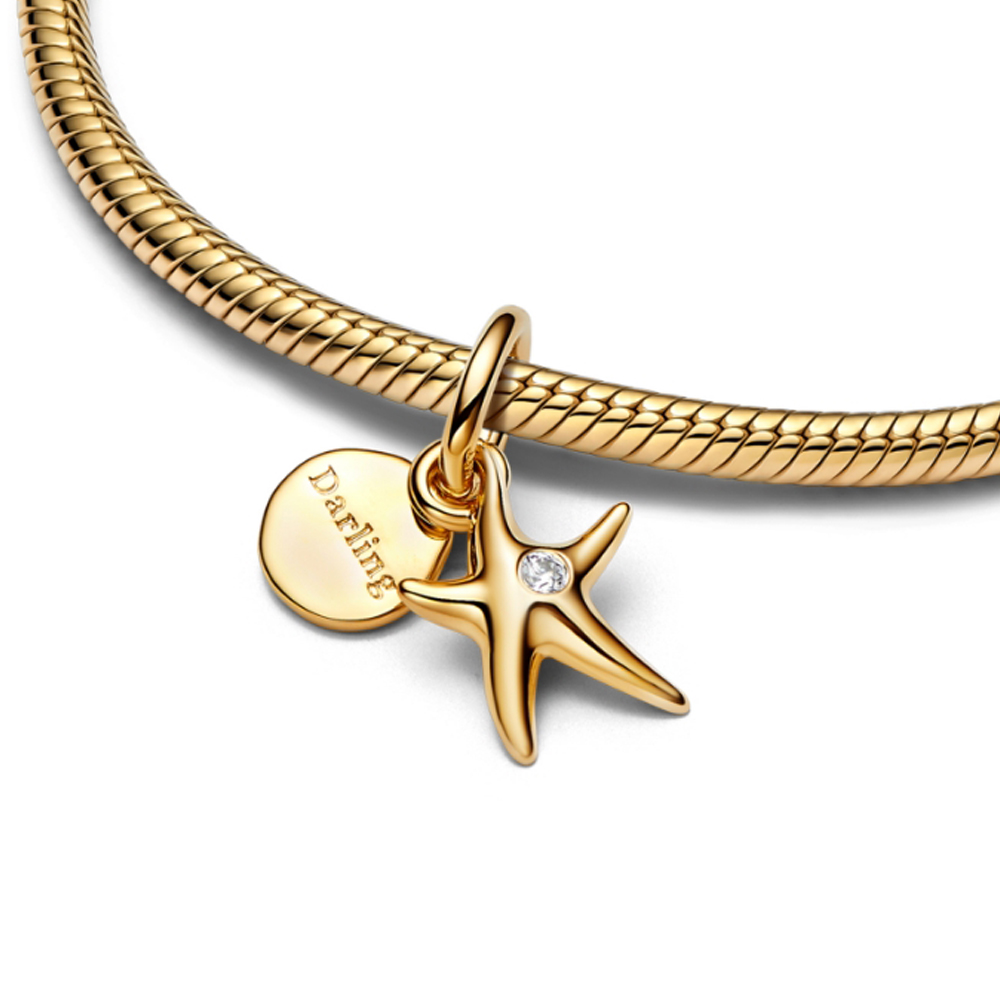 FewDook 2025 New Summer Ocean Series Charm Starfish Shell Coconut Tree Dangle Charms Fit Original Pan Bracelet Bead for Women Accessories Jewelry Maki