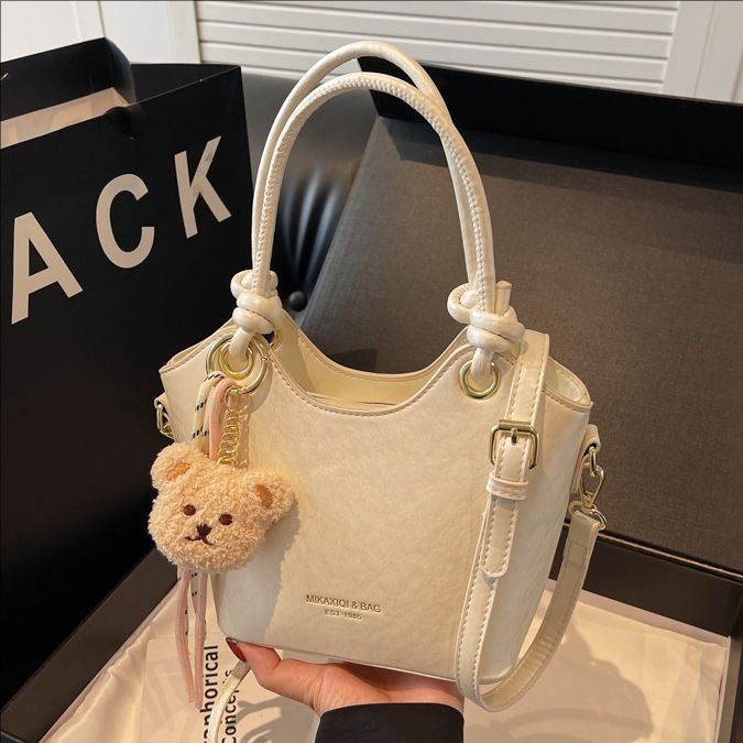 designer Korean Style Fashion Simple Handheld Bucket Bag for Women 2025 Spring Summer New Trend Commuter Casual Versatile Shoulder Crossbody Bag