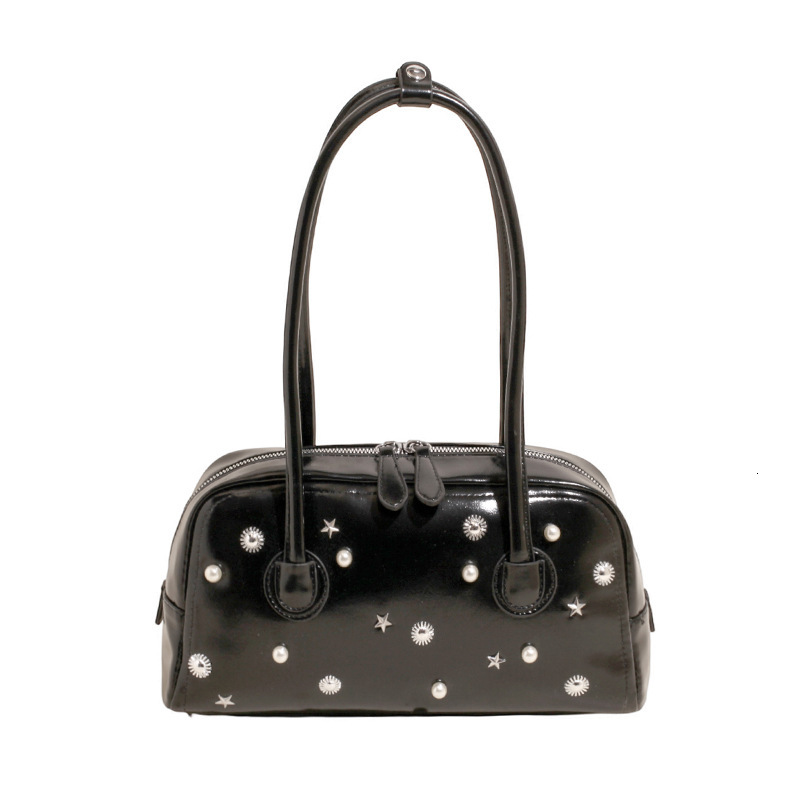 designer Korean Style Niche Design Biker Style Simple Single Shoulder Underarm Bag for Women 2025 Summer New Large Capacity Tote Bag