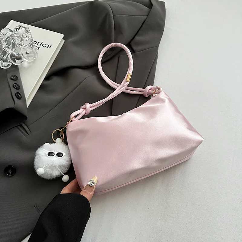 Temperament Glossy Silk Underarm Bag for Women 2025 New High-end Fashion Casual Single Shoulder Small Bag XJ250604