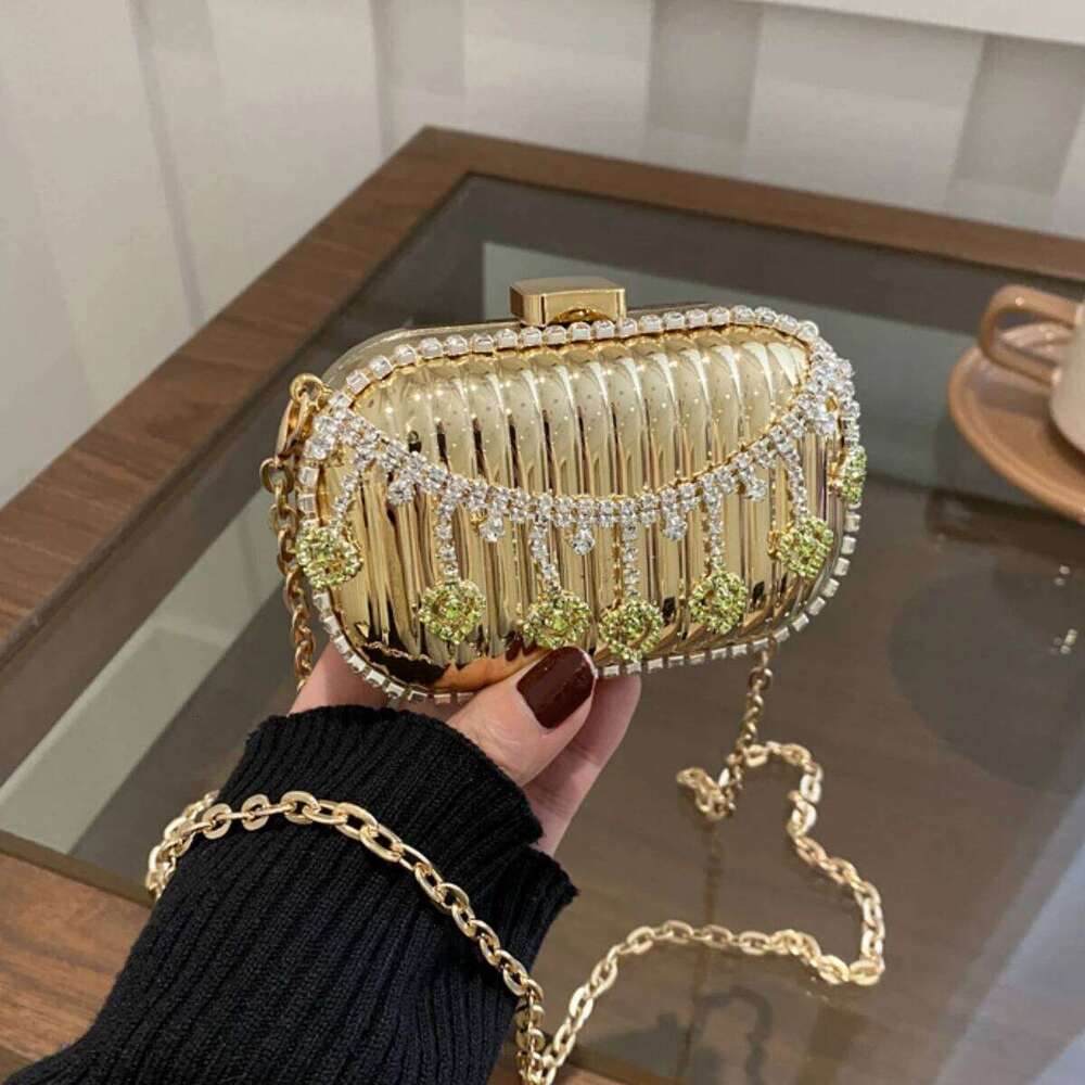 2025 Acrylic Women's Mini Purse, Rhinestone Beaded Crossbody Bag With Coin Pocket & Lipstick Organizer, Sparkling Evening Clutch