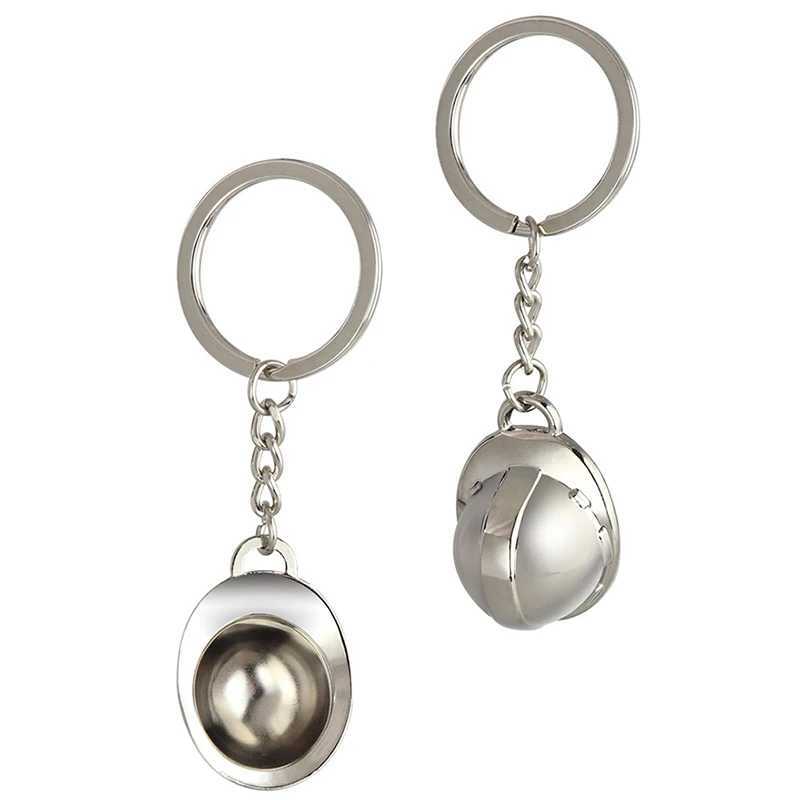 Mini Simulation Metal Hard Hat Keychain Event Holiday Creative Keyring Key Chain Jewelry Gift M250604