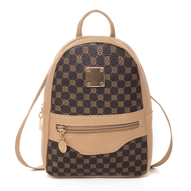 Free Shipping Women's Bag New Style Circle Print Outdoors Iron Plate Color-block Double Shoulder Small Backpack Casual Phone Bag Designer Bag Out