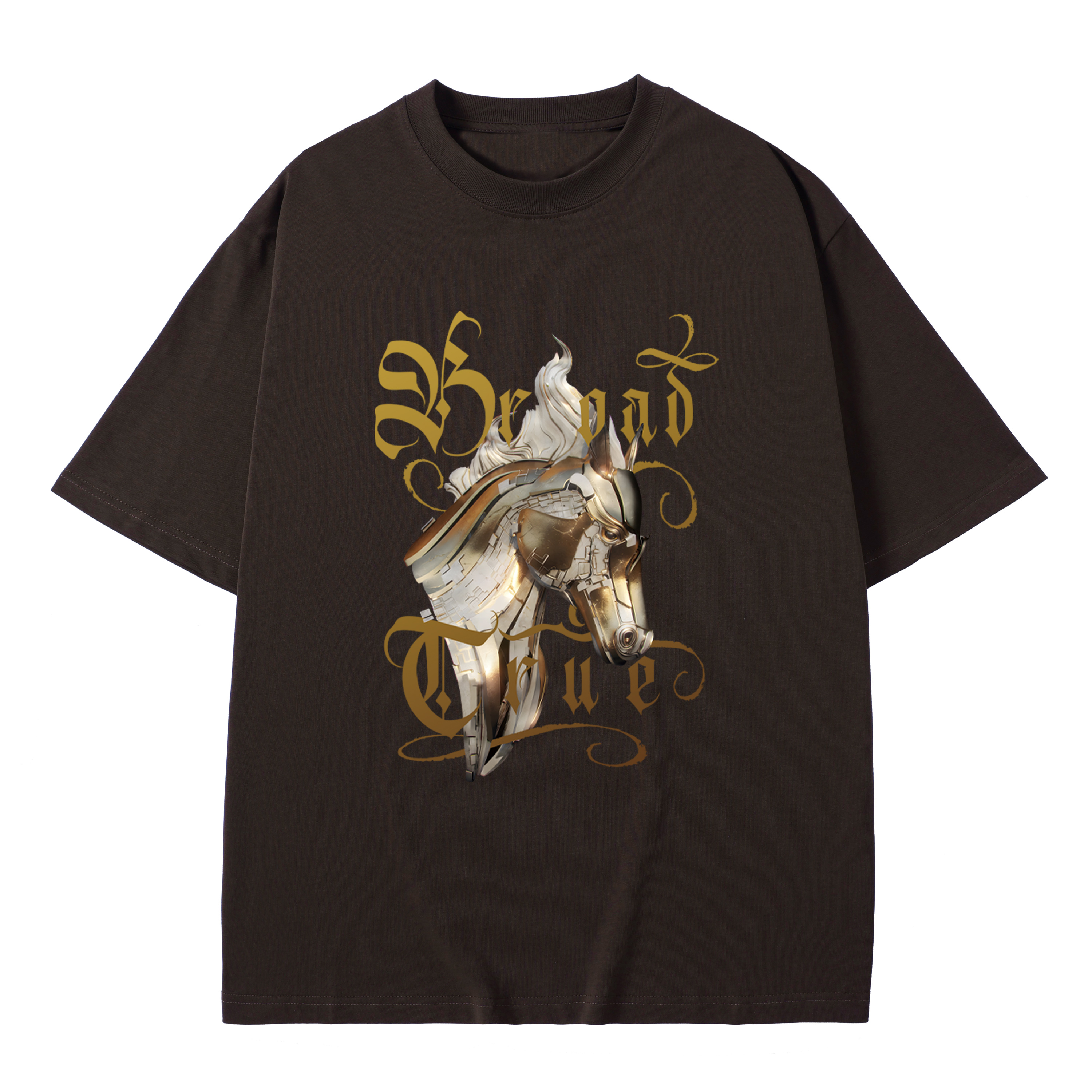 T-shirt men's top designer cotton T-shirt Silver the knight short sleeved clothing high-quality fashionable T-shirt BROADTRUE