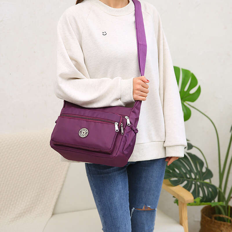 Single Shoulder Small Square Large Capacity Women's Middle-aged Mom Stylish Oxford Travel Nylon Cloth Crossbody Bag