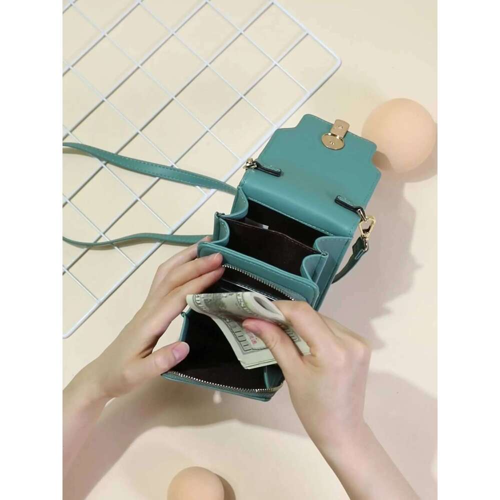 Foreign trade new mobile phone bag Japan and South Korea small fresh vertical buckle clamshell multi-function zipper large