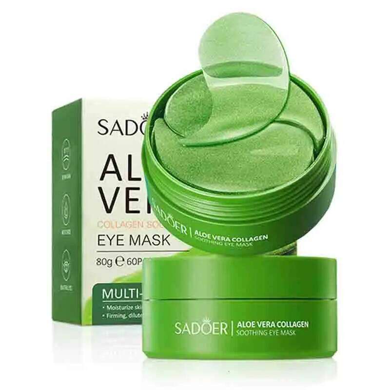Wrinkles 60pcs Aloe Vera Collagen Mask Anti Removal Bags Firming Eye Patches Eyes Skin Care Products free shipping