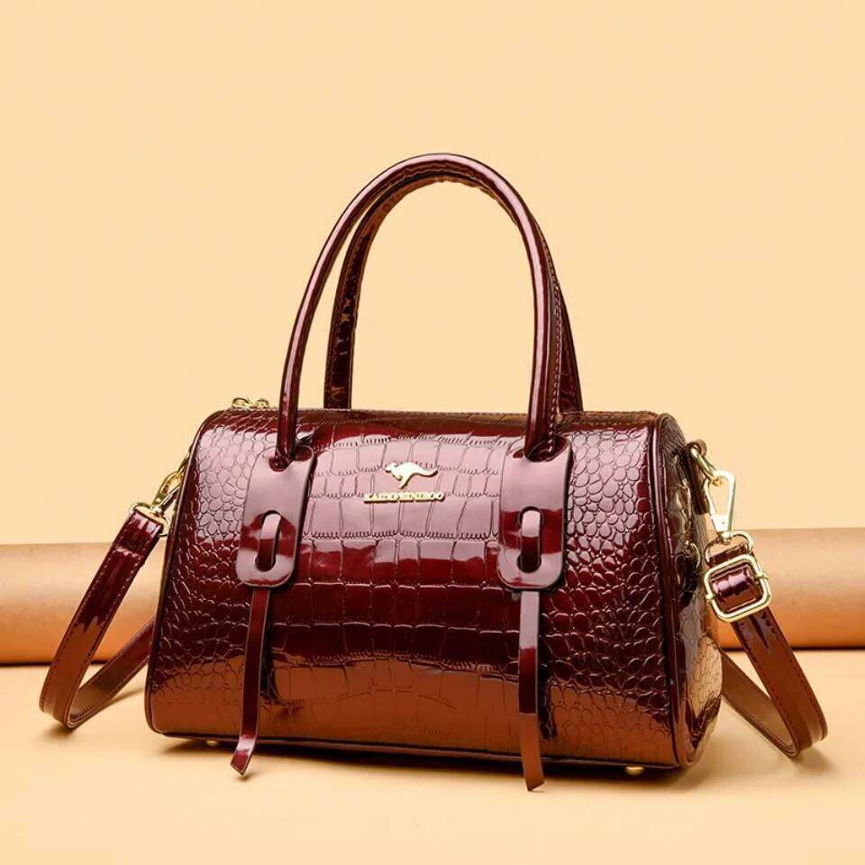 2025 New Patent Leather Handbag Fashion Shoulder Tote Crossbody High Quality Daily Commuter Bag Women Sac A Main