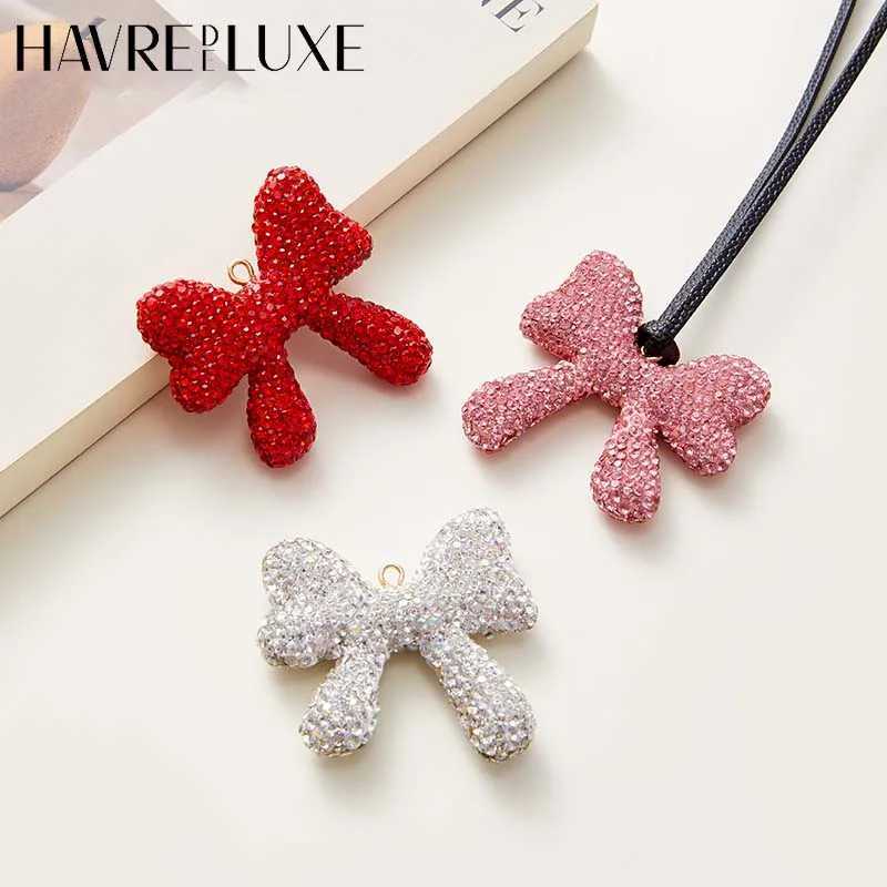 Full diamond bow bag charm clay bag pendant wear-resistant high-end backpack decoration bag accessories W250604