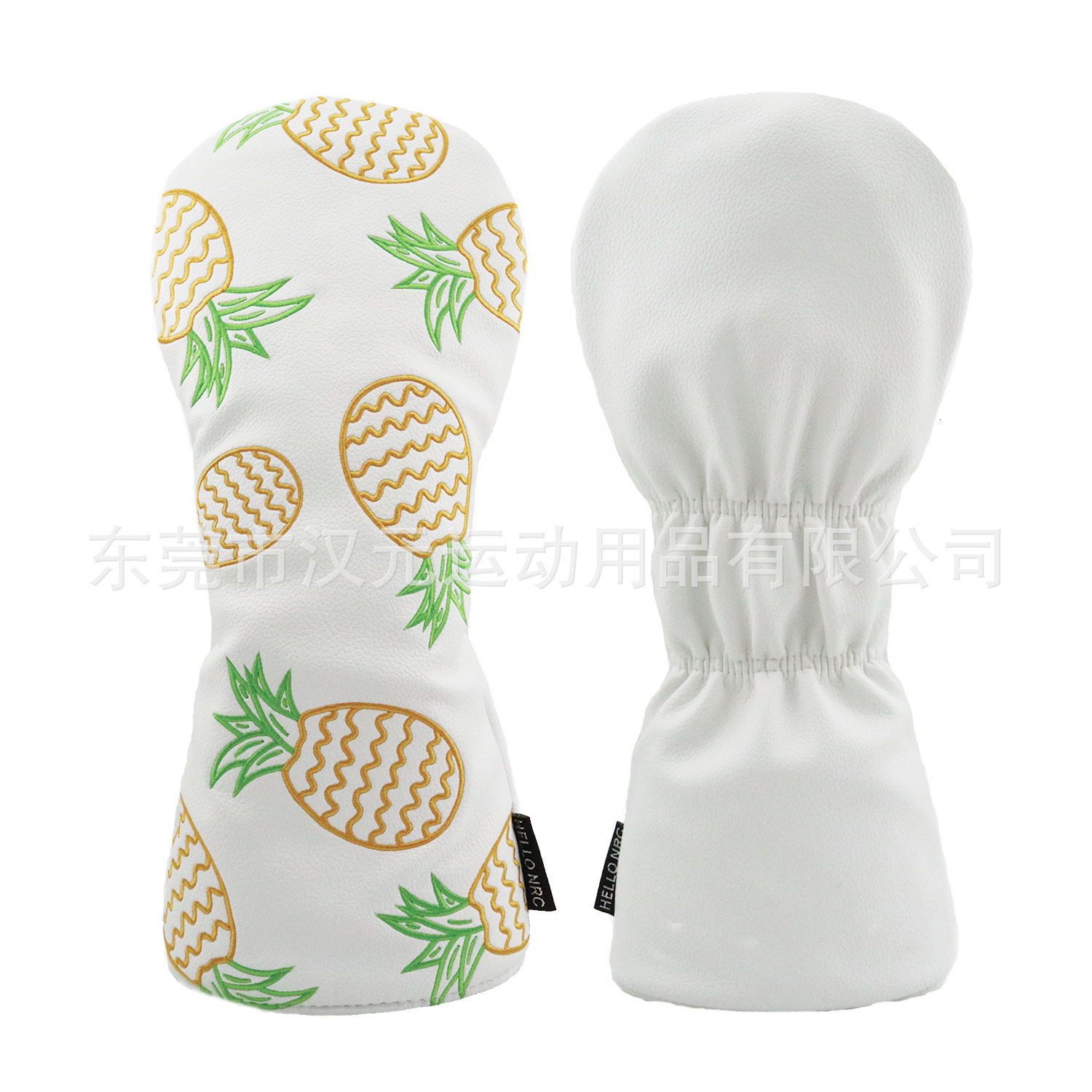Soft PU Leather Flamingo Printing Golf Club Headcover 3pcs Set Option Driver Fairway Wood Hybrid Covers 241220