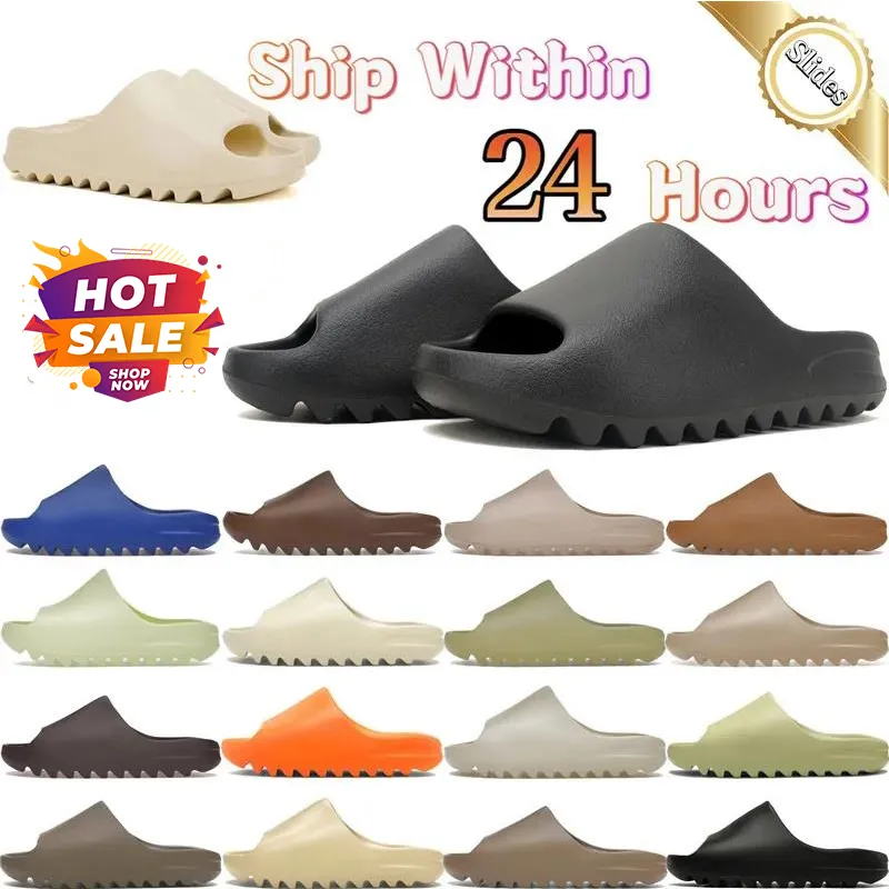 Designer Slides For Men Slippers Onyx Bone Azure Flax Pure Restock Pair Ochre Glow Green Resin Soot Black Core Womens S Mens Solid Slide Classics Slipper
