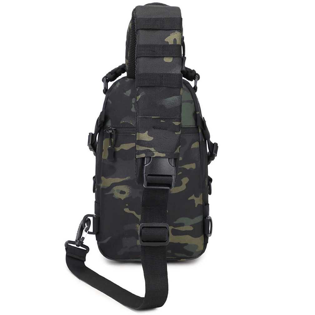 Tactical Chest Bag for Men Waterproof Camping Shoulder Outdoor Hiking Climbing Cycling Crossbody Bag Sling EDC Fanny Pack W250603