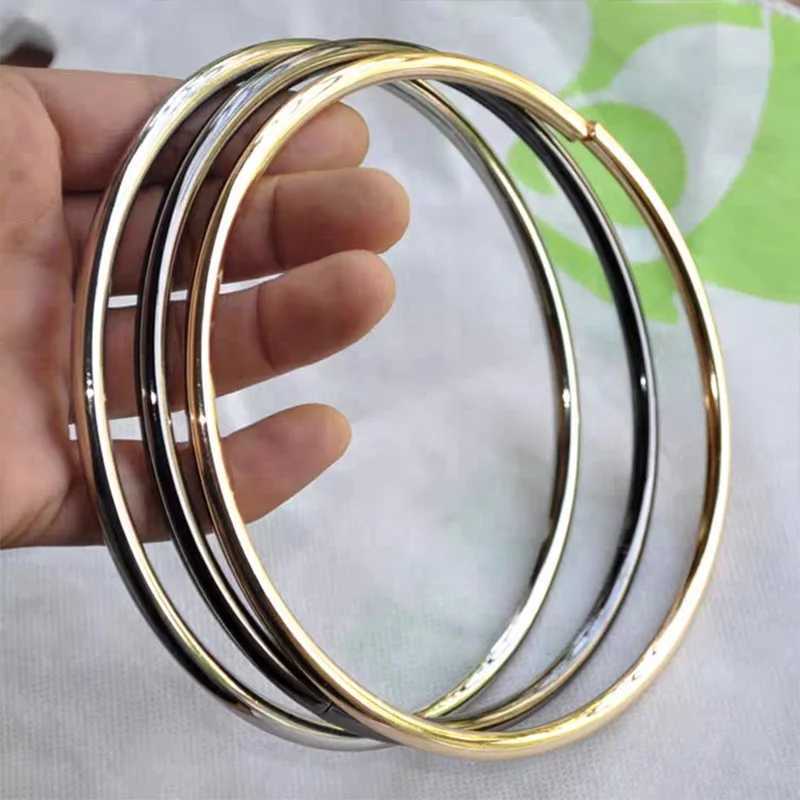 1Pcs/2Pcs Gold Round Metal Handles Handcrafted Replacement DIY Bag Handles Bag Accessory Round Handmade Hanging Hardware Rings W250604