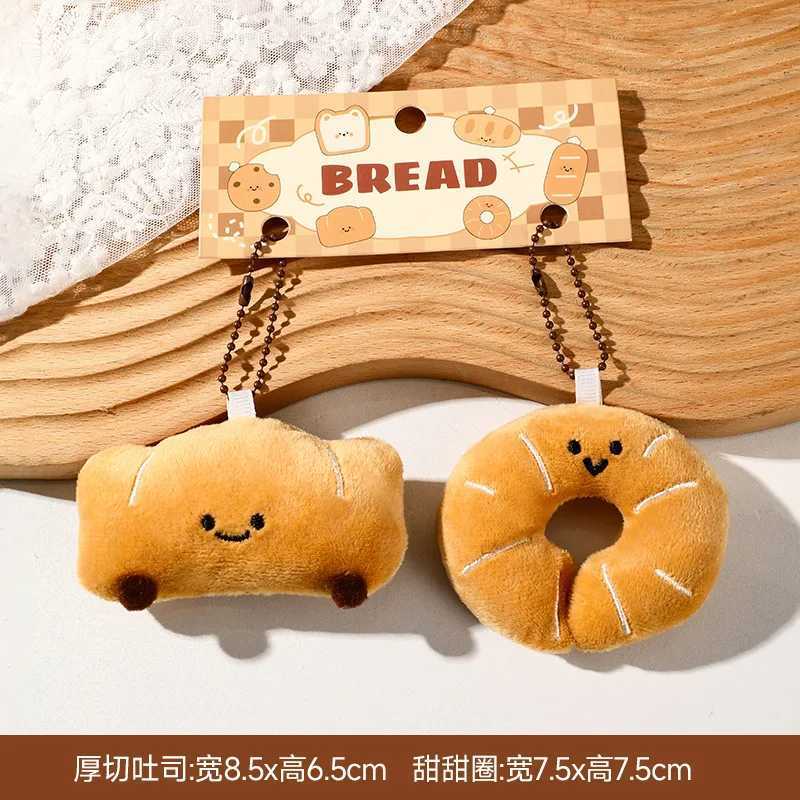 Cute Bread Plush Dolls Small Pendants Bags Pendants Backpacks Accessories Keychains Couple Dolls W250604