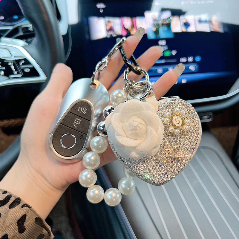 Elegant Jewelry Combo: Dual-Purpose Key Holder + Handbag Charm