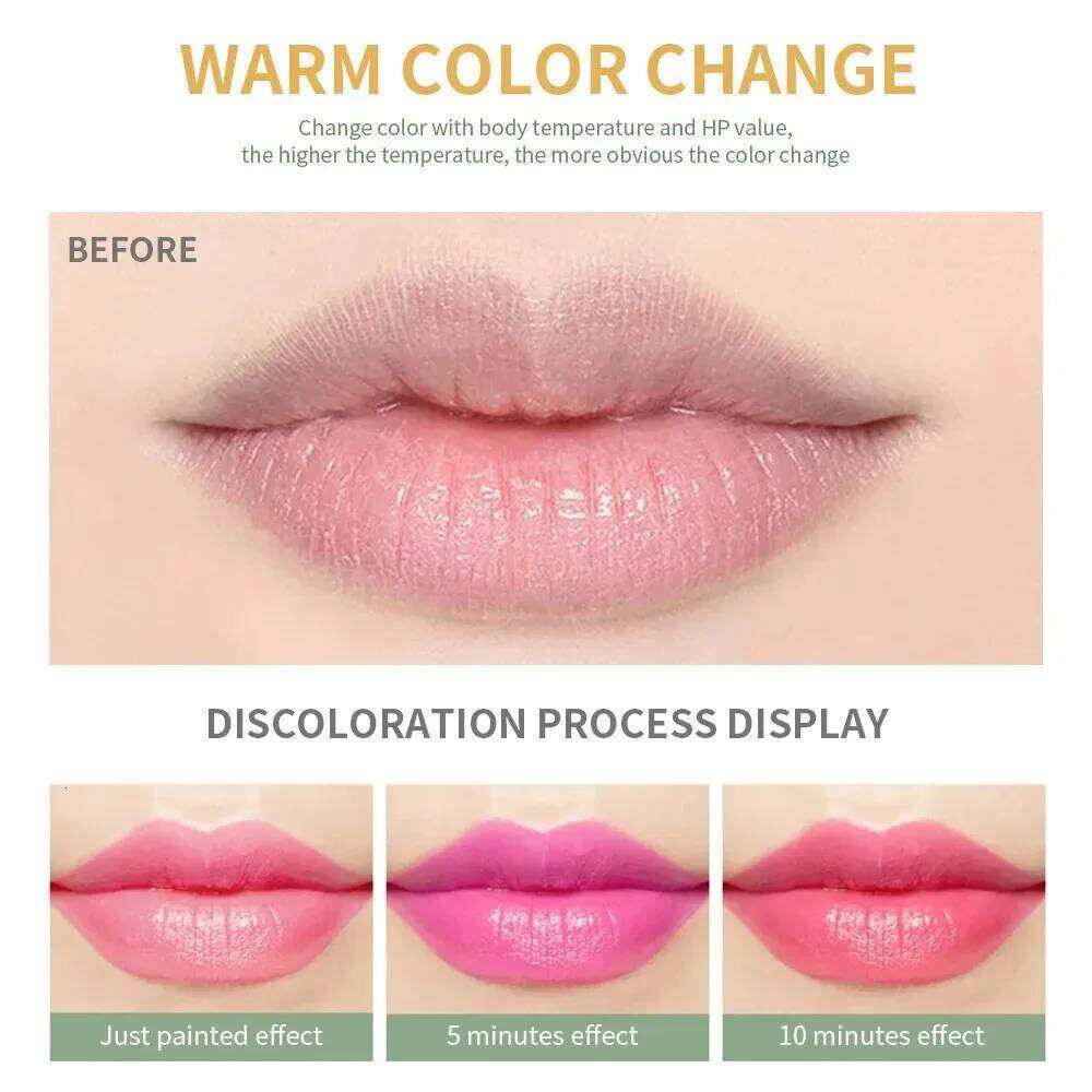 free shipping Aloe Vera Temperature Color Change Lipstick Moisturizing Balm Long Lasting Waterproof Nourishing Lip Korean Makeup Cosmetics