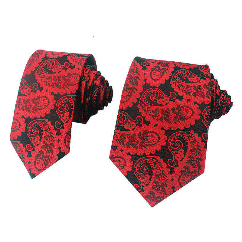 6cm mens tie 8cm handknotted paisley striped cashew red black blue business formal highend feel
