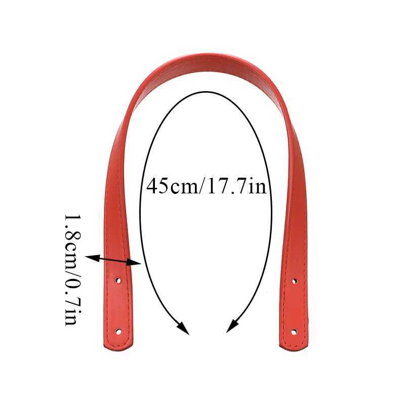 2pcs Pu Handles For Womens Bags Detachable Accessories For Handbags DIY Shoulder Bag Strap With Silver Rivets Tote Bag Handles W250604