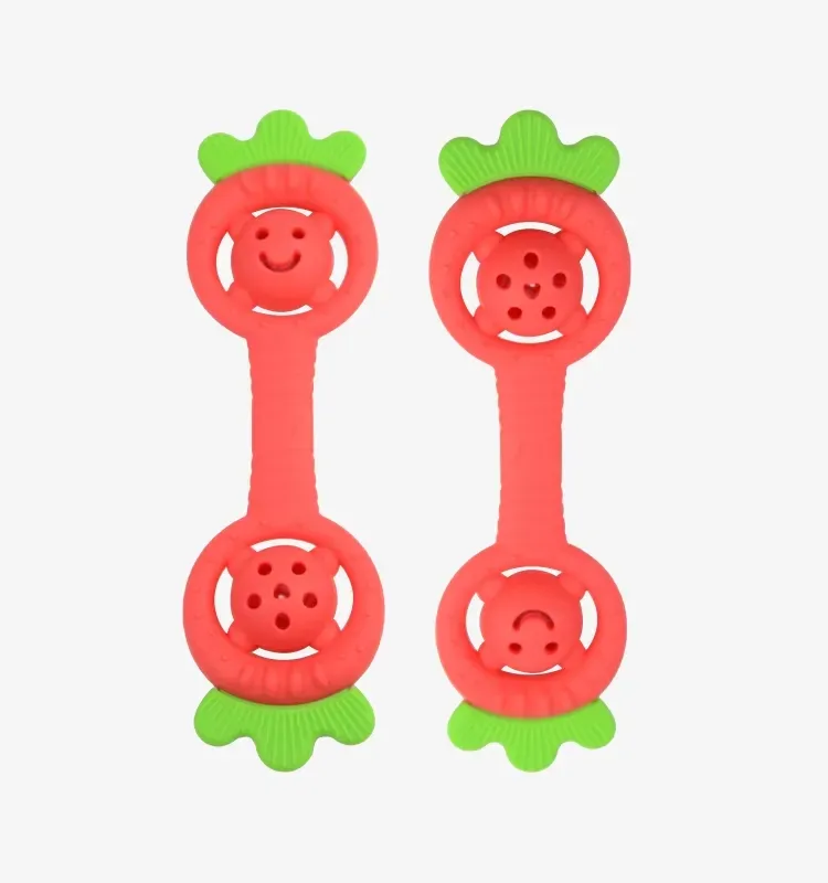 Silicone Baby Teether Chewable Teething Toy Strawberry Rattle Oral Motor Toy BPA Free Food Grade Newborn Boy Girl Sensory Products ZZ