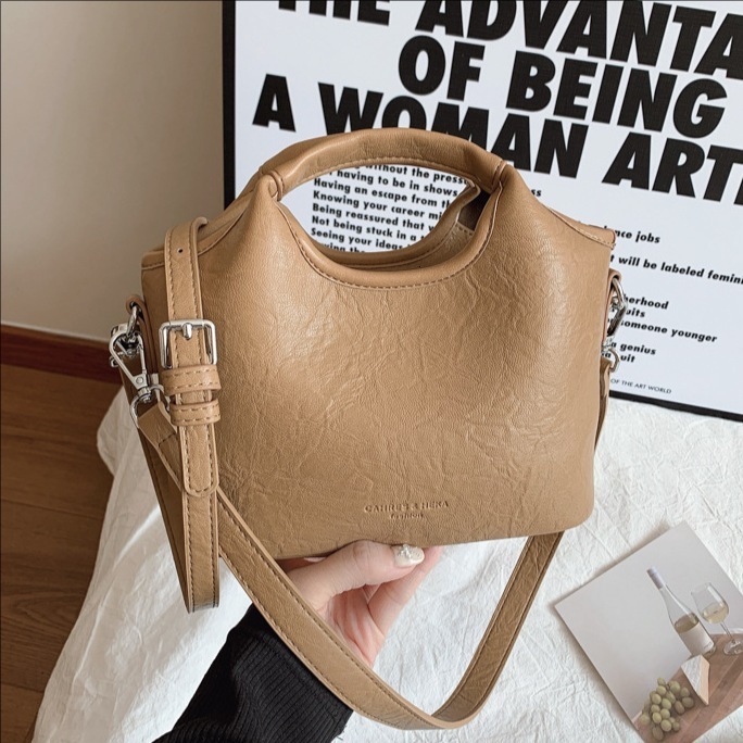 designer Korean Style Trendy Handheld Bucket Bag for Women 2025 Spring Summer New Casual Versatile Stylish High-end Single Shoulder Crossbody Bag